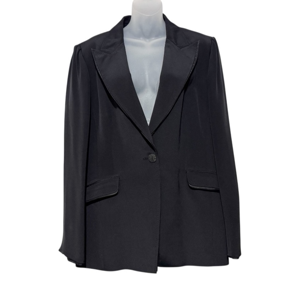 Sutton Studio Tuxedo-Style Silk Blazer/Jacket